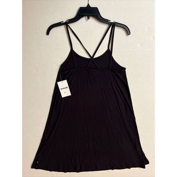 Hurley 3HKD0536 Black Caviar Womens Sz Small Claire Rib Tank Dress - Picture 1 of 12